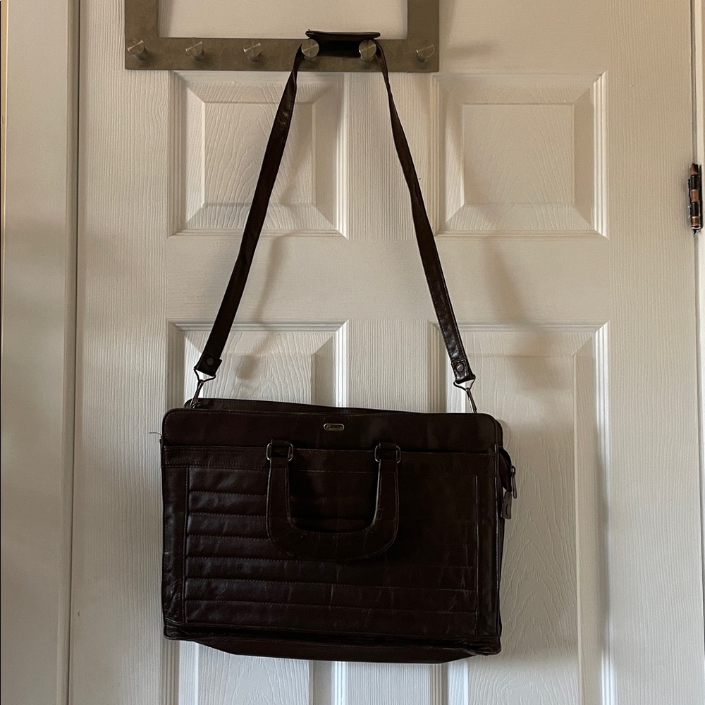Vintage Renwick brown briefcase leather bag